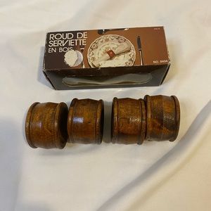 Vintage Wood Napkin Rings - Taiwan